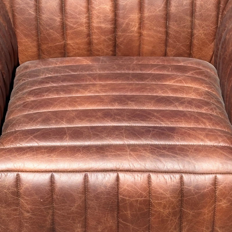 Hugo Distressed Leather Armchair
