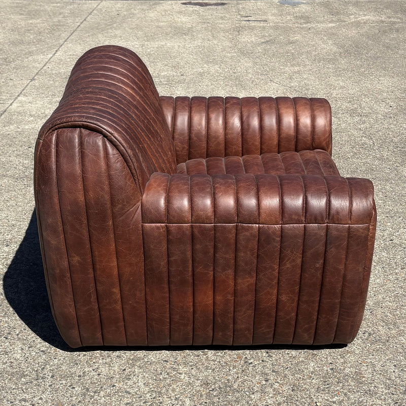Hugo Distressed Leather Armchair