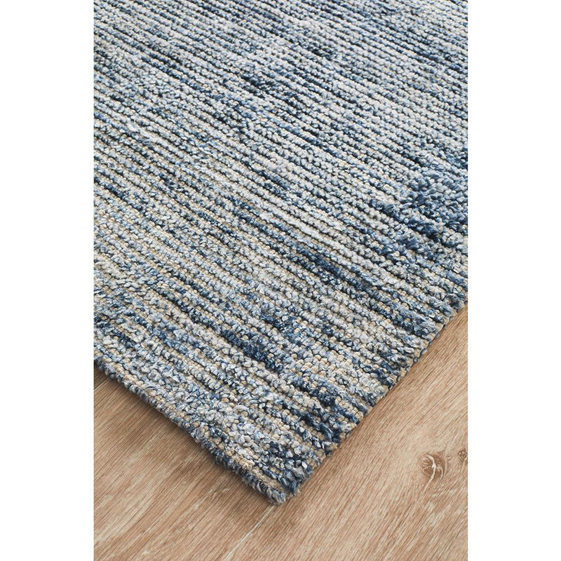 Allure Indigo Cotton Rayon Rug-Dovetailed &amp; Doublestitched