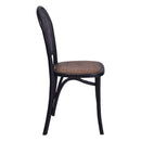 Antoine Rattan Dining Chair Black-Dovetailed &amp; Doublestitched
