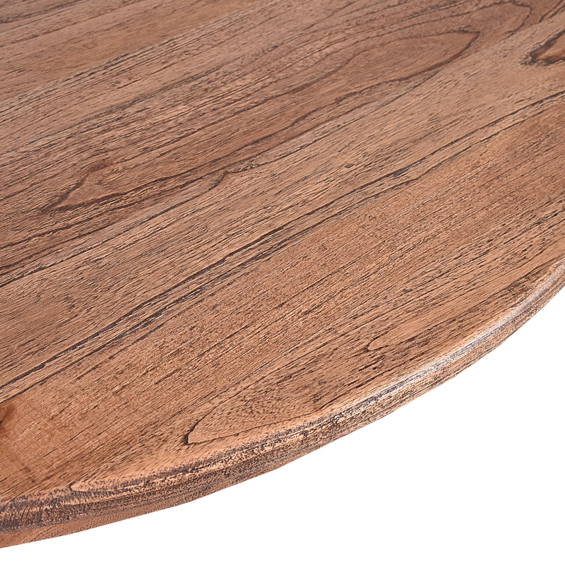 Avoca 120 Round Dining Table In Light Tobacco-Dovetailed &amp; Doublestitched