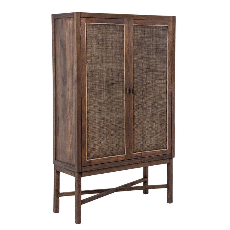 Avoca Honey Brown Rattan Cabinet-Dovetailed &amp; Doublestitched