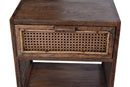 Avoca Honey Brown Rattan Side Table-Dovetailed &amp; Doublestitched