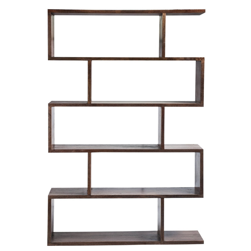 Avoca Large Art Deco Bookcase in Honey Brown-Dovetailed &amp; Doublestitched