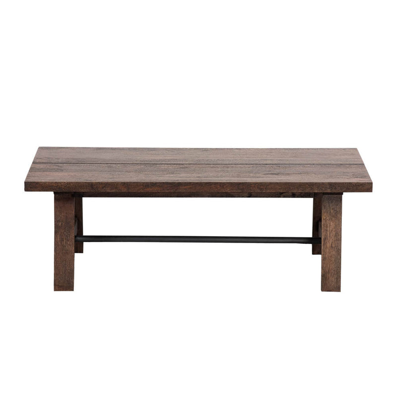 Avoca Tropical Coffee Table in Honey Brown-Dovetailed &amp; Doublestitched