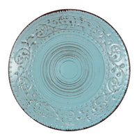 Bella Rustic Salad Plate Aqua-Dovetailed &amp; Doublestitched