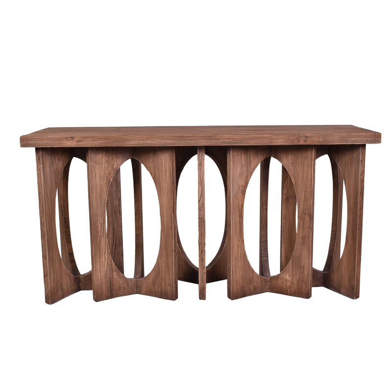 Bleached Elm Hall Table-Dovetailed &amp; Doublestitched