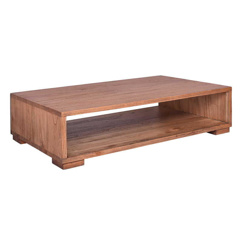 Block 120 Coffee Table In Light Tobacco-Dovetailed &amp; Doublestitched