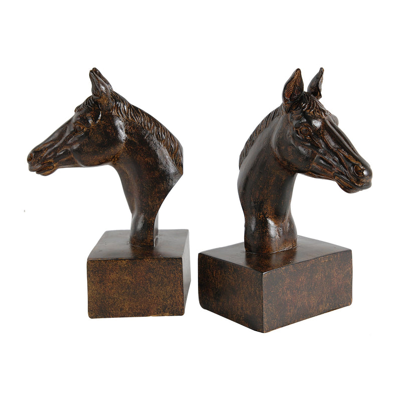 Block Horse Head Bookends-Dovetailed &amp; Doublestitched