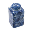 Blue Washed Lidded Jar-Dovetailed &amp; Doublestitched