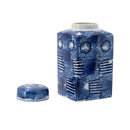 Blue Washed Lidded Jar-Dovetailed &amp; Doublestitched