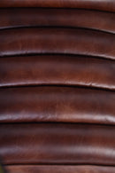 Borsen Brown Leather Mid Century Armchair-Dovetailed &amp; Doublestitched