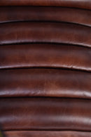Borsen Brown Leather Mid Century Armchair-Dovetailed &amp; Doublestitched
