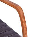 Borsen Espresso Leather Desk Chair-Dovetailed &amp; Doublestitched