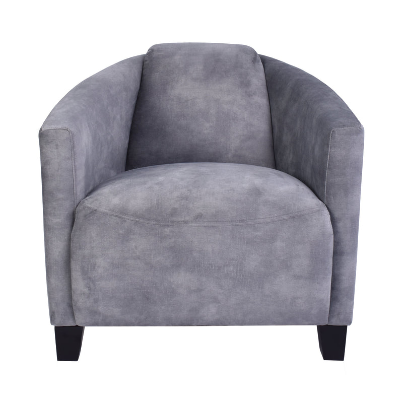 Carlton Grey Velvet Tub Chair-Dovetailed &amp; Doublestitched