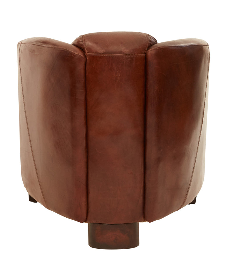 Carlton Vintage Leather Tub Chair-Dovetailed &amp; Doublestitched