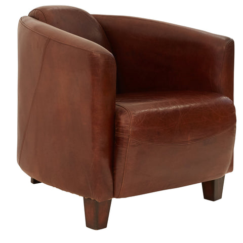 Carlton Vintage Leather Tub Chair