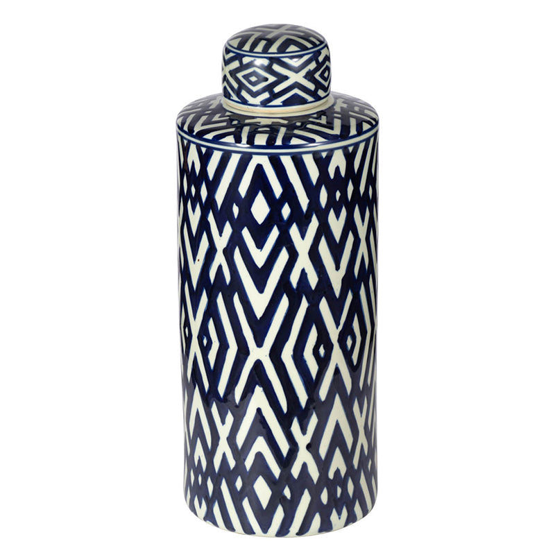 Carlyle Lidded Jar Cylinder Large-Dovetailed &amp; Doublestitched