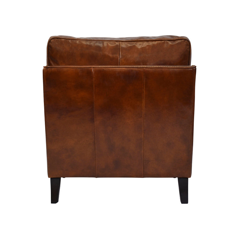 Carre Vintage Leather Armchair-Dovetailed &amp; Doublestitched