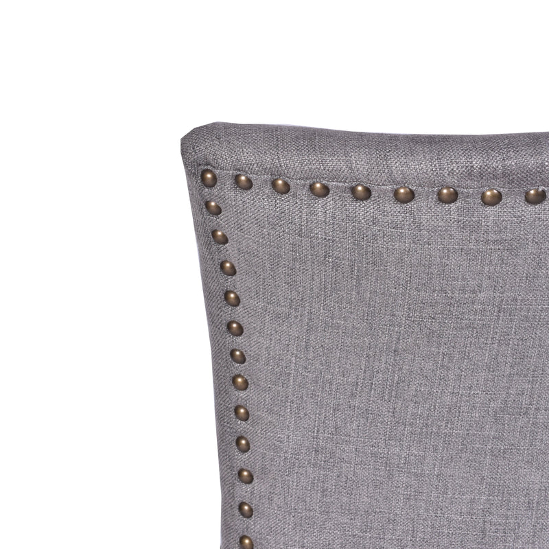 Cartier Grey Linen Dining Chair Bosquet Leg-Dovetailed &amp; Doublestitched