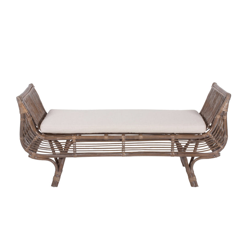Cromer Rattan Bench-Dovetailed &amp; Doublestitched