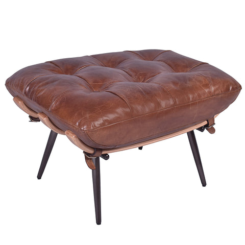 Dorset Vintage Leather Ottoman