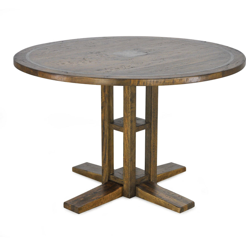 Dublin 120cm Round Dining Table W/Vanburg Base-Dovetailed &amp; Doublestitched