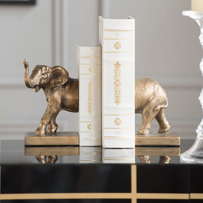 Elephant Bookends-Dovetailed &amp; Doublestitched
