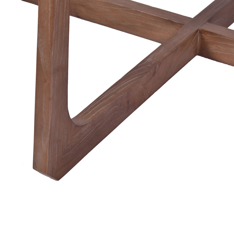 Fiera Square Timber Coffee Table-Dovetailed &amp; Doublestitched