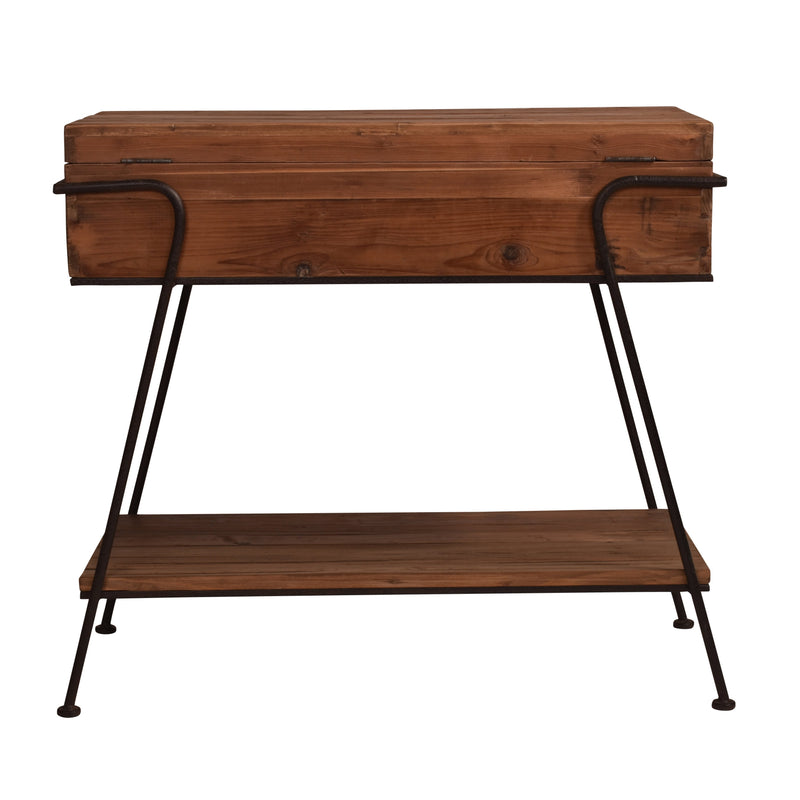 Florence Reclaimed Timber Console with Storage-Dovetailed &amp; Doublestitched