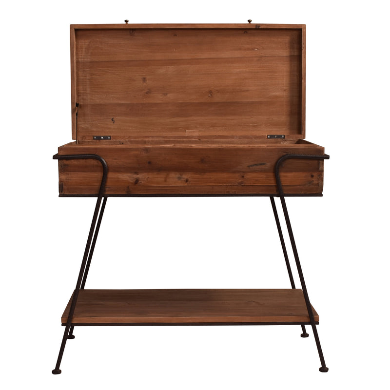 Florence Reclaimed Timber Console with Storage-Dovetailed &amp; Doublestitched