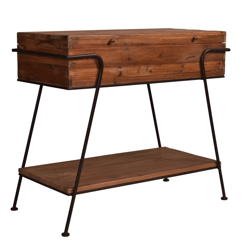 Florence Reclaimed Timber Console with Storage-Dovetailed &amp; Doublestitched