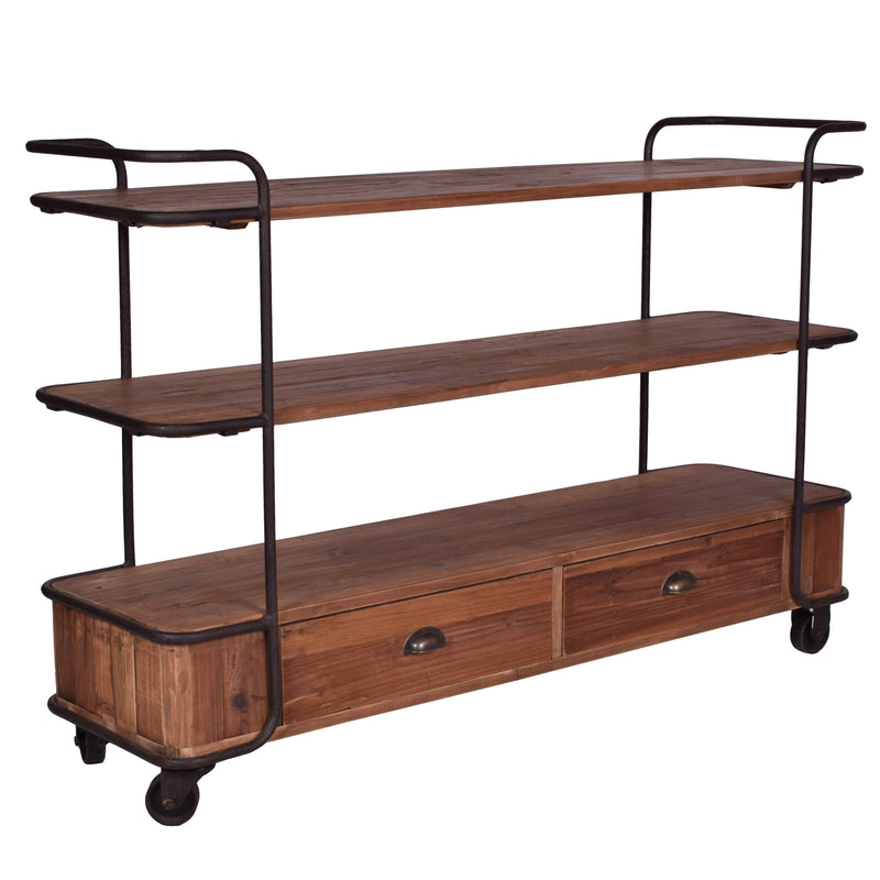 Florence Recycled Timber Cart-Dovetailed &amp; Doublestitched