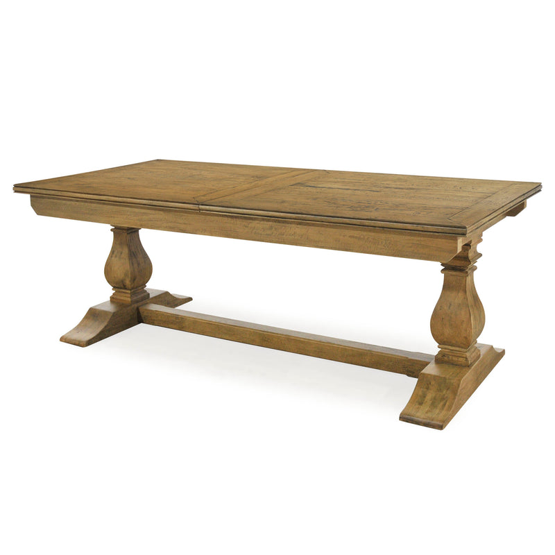 Florentine Double Pedestal Extension Dining Table 2.1m - 3.1m-Dovetailed &amp; Doublestitched