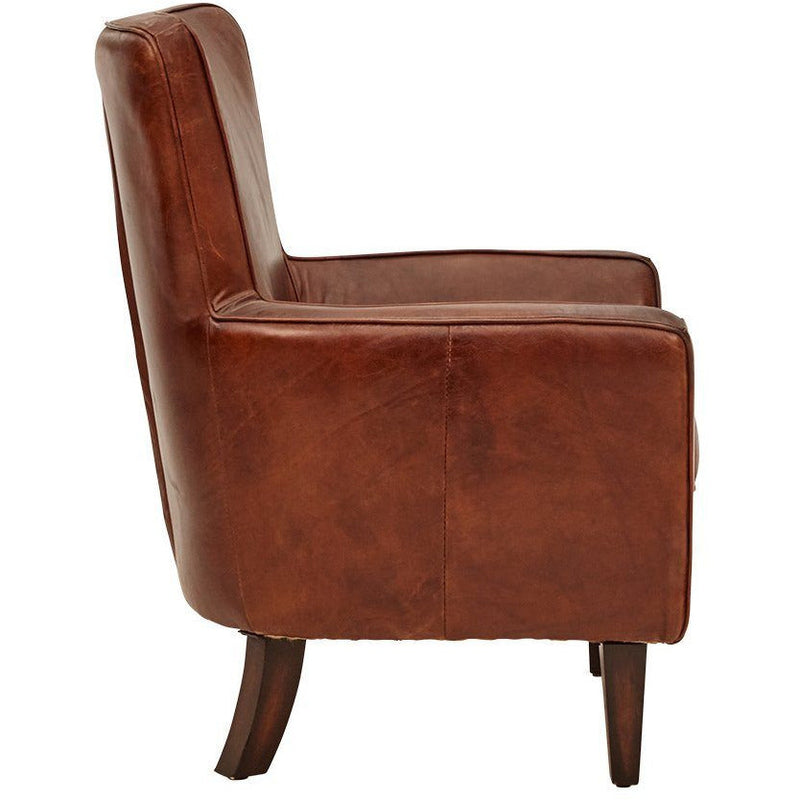 Guilietta Vintage Leather Armchair-Dovetailed &amp; Doublestitched