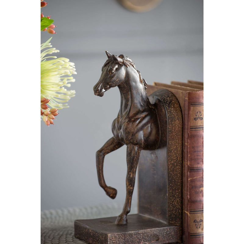 Horse Bookends in Brown-Dovetailed &amp; Doublestitched