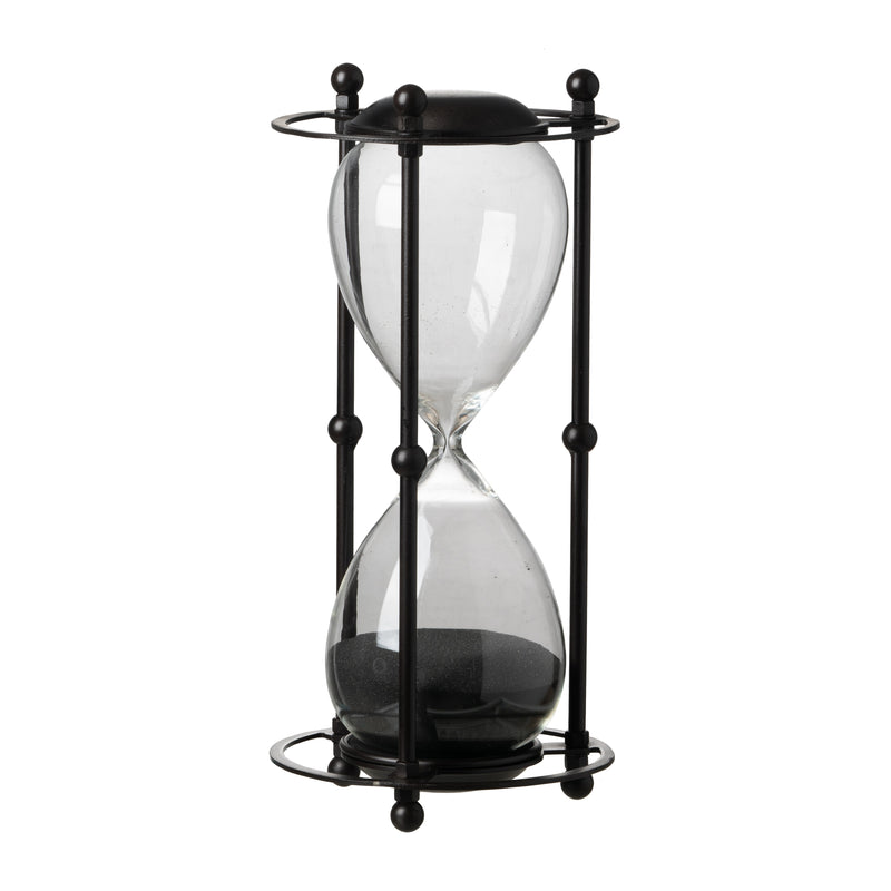 Hour Glass In Stand (Approx.1 Hour) Black-Dovetailed &amp; Doublestitched