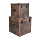 Jaipur Leather Storage Boxes Set-Dovetailed &amp; Doublestitched