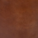 Jaipur Round Tan Leather Ottoman-Dovetailed &amp; Doublestitched