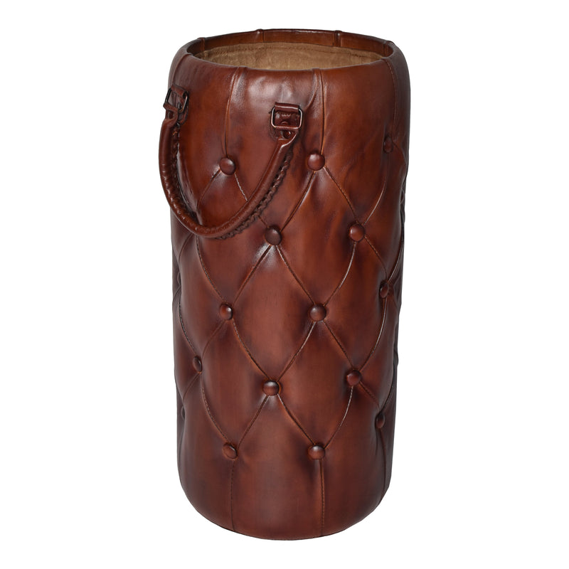 Jaipur Vintage Leather Umbrella Stand-Dovetailed &amp; Doublestitched