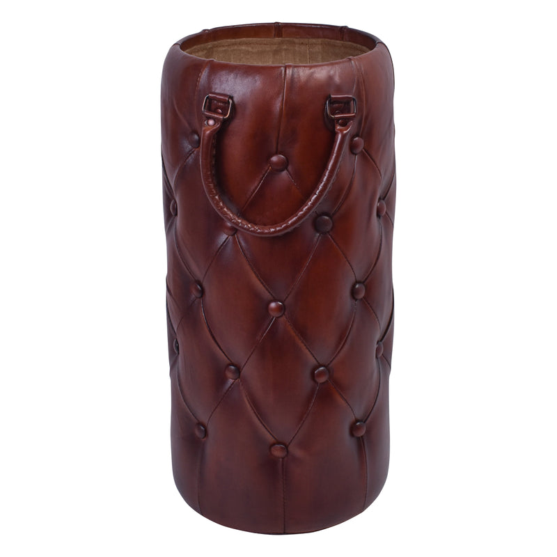 Jaipur Vintage Leather Umbrella Stand-Dovetailed &amp; Doublestitched