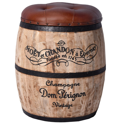 Jaipur Vintage Wine Barrel Stool