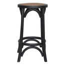 Jessie Farmhouse Timber Barstool Black-Dovetailed &amp; Doublestitched