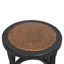 Jessie Farmhouse Timber Barstool Black-Dovetailed &amp; Doublestitched