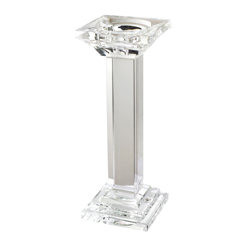 Leon Crystal Pillar Candle Holder Medium-Dovetailed &amp; Doublestitched