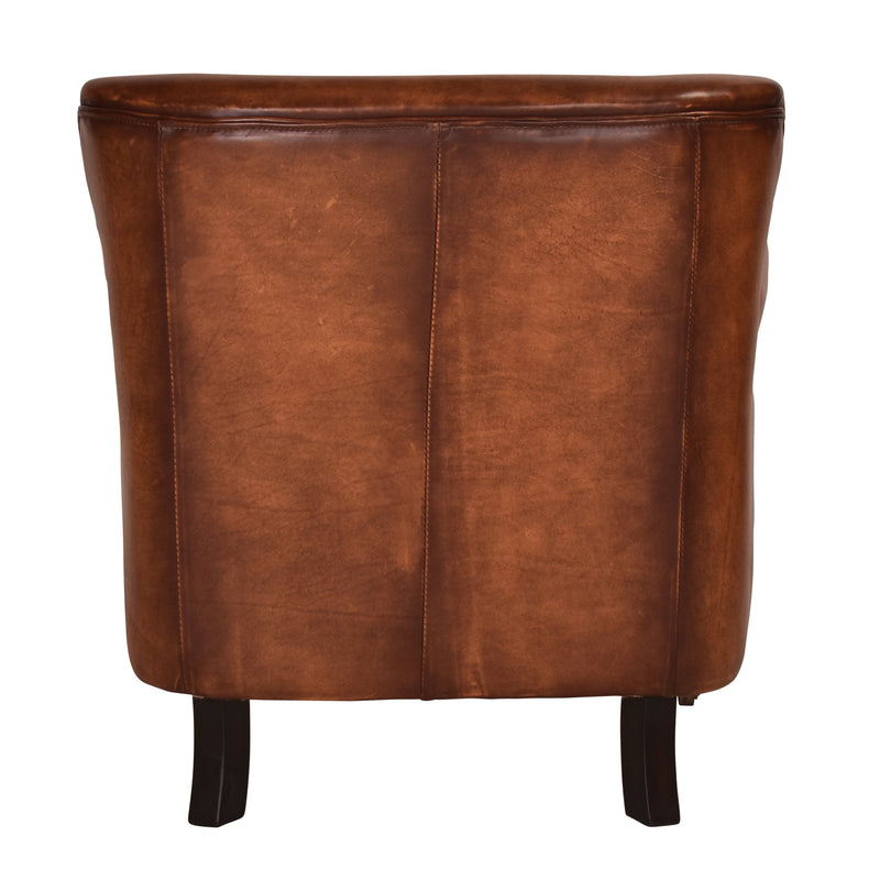 Lexington Toffee Leather Armchair-Dovetailed &amp; Doublestitched