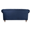 Libera 2 Seater Navy Blue Velvet Chesterfield Sofa-Dovetailed &amp; Doublestitched