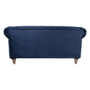 Libera 2 Seater Navy Blue Velvet Chesterfield Sofa-Dovetailed &amp; Doublestitched