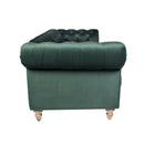 Libera 3 Seater Green Velvet Chesterfield Sofa-Dovetailed &amp; Doublestitched