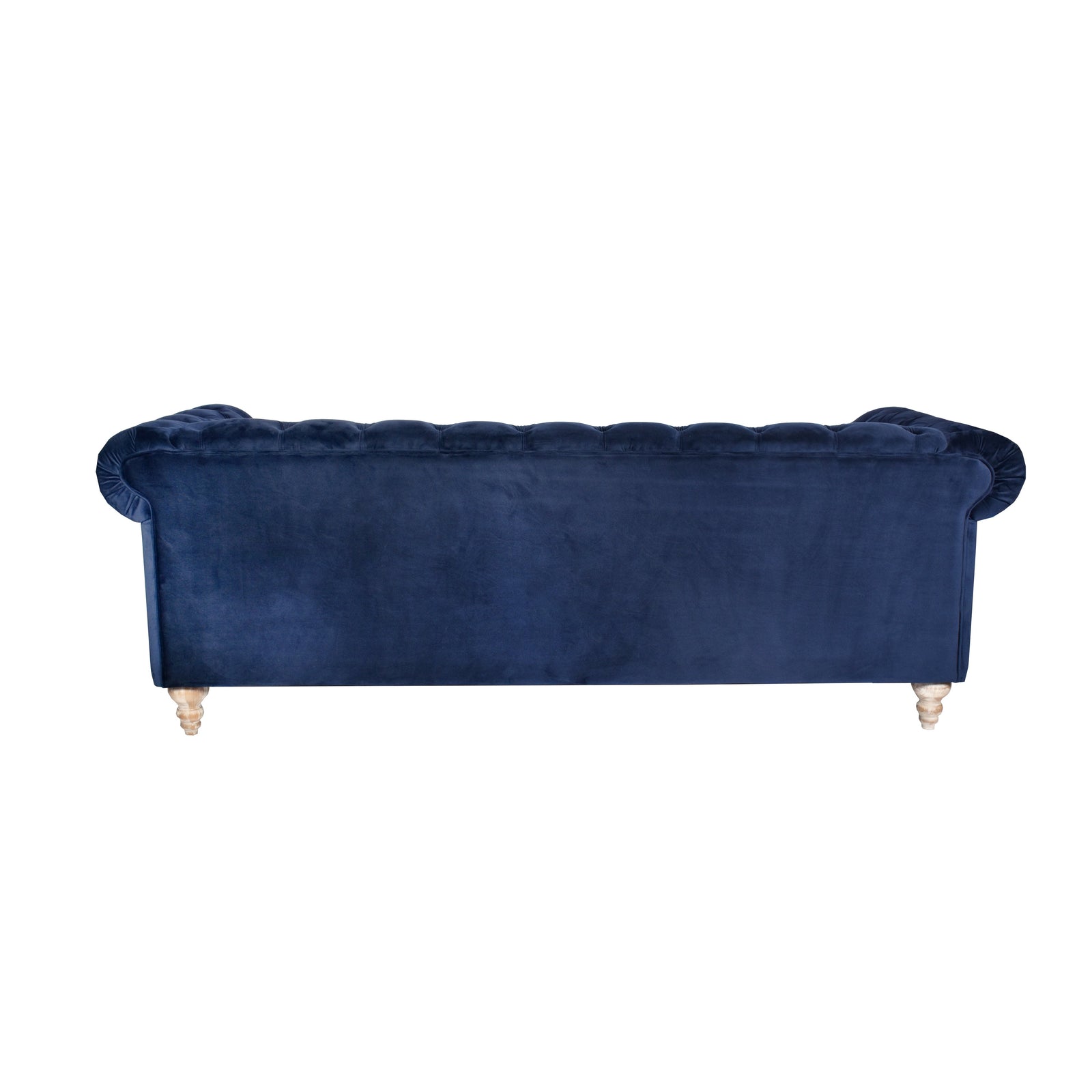Blue Velvet Chesterfield Sofa Dovetailed & Doublestitched